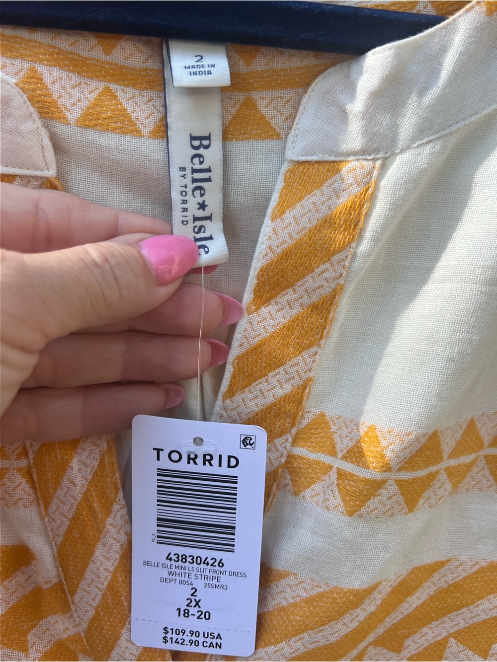 torrid Yellow and Cream Tiered Boho Midi Dress - Picture 3 of 4